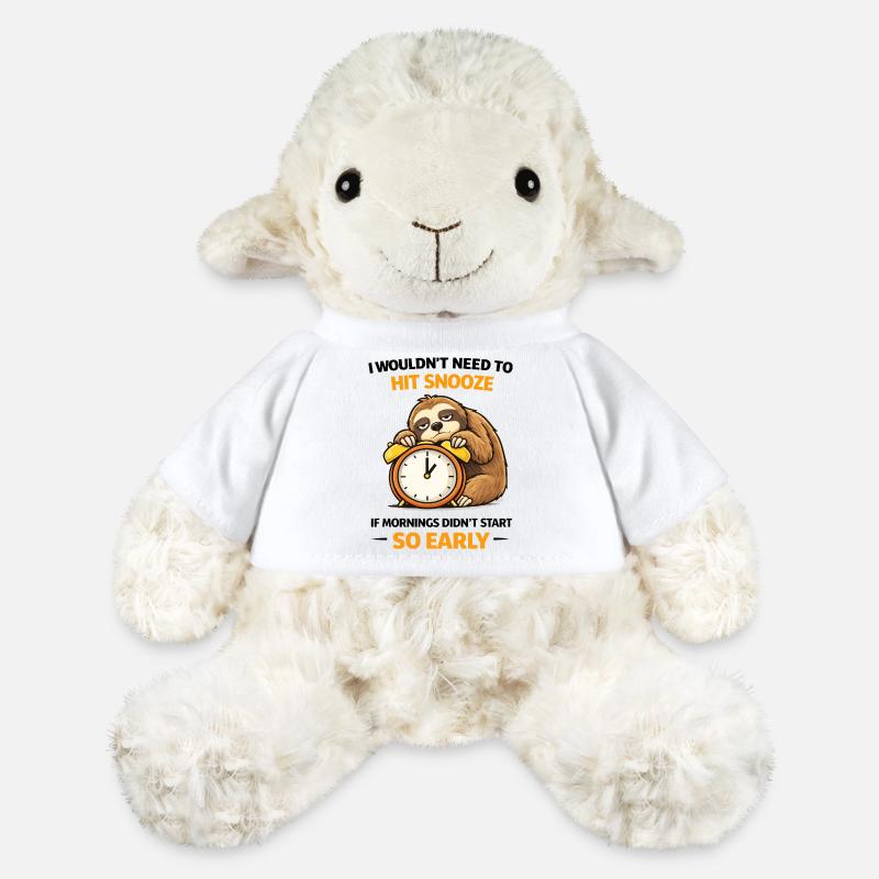 Hit Snooze So Early Sloth - MiniFeet® Sheep Annika - white