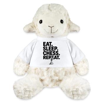Mange. Dors. Échecs. Répétez. - Mouton en peluche Annika MiniFeet® - blanc - Devant