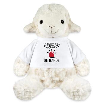Je peux pas je suis de garde - Mouton en peluche Annika MiniFeet® - blanc - Devant