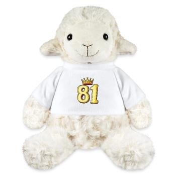 81 Zahl Krone - MiniFeet® Schaf Annika - Weiß - Vorne
