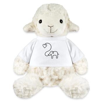ÉLÉPHANT avec le coeur - Mouton en peluche Annika MiniFeet® - blanc - Devant