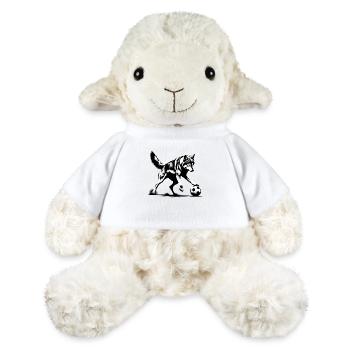 Wolf joue au football - Mouton en peluche Annika MiniFeet® - blanc - Devant
