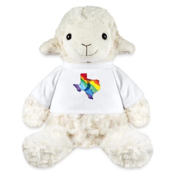 LGBTQ Flag in Texas State Map - MiniFeet® Sheep Annika - white - Front