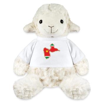 drapeau carte géographique de la guadeloupe - Mouton en peluche Annika MiniFeet® - blanc - Devant