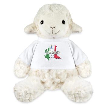 Lombardie Italie Région Rétro Carte Souvenir - Mouton en peluche Annika MiniFeet® - blanc - Devant