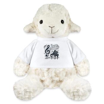 Illustration abstraite de piano et clé de musique - Mouton en peluche Annika MiniFeet® - blanc - Devant