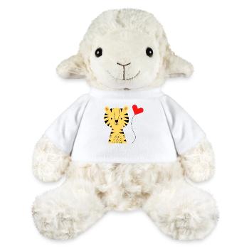 Süßer Tiger mit Herzluftballon - Babymode - Geburt - MiniFeet® Schaf Annika - Weiß - Vorne