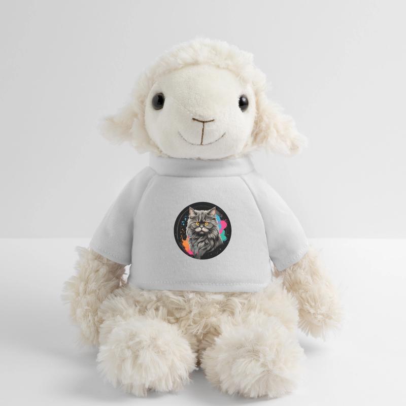 Portrait mignon de chat persan avec des éclaboussures de couleur Mouton en peluche Annika MiniFeet®
