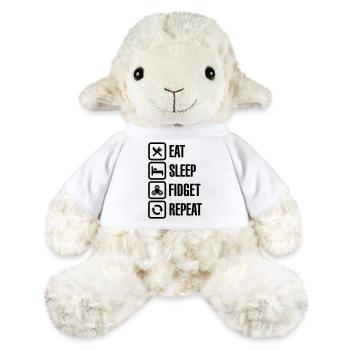 Eat Sleep Fidget Repeat - Fidget Spinner - Mouton en peluche Annika MiniFeet® - blanc - Devant