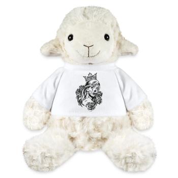 Tête de Reine (motif de partenaire) - Mouton en peluche Annika MiniFeet® - blanc - Devant
