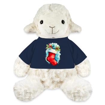 Watercolor Christmas Socks - MiniFeet® Sheep Annika - french navy - Front