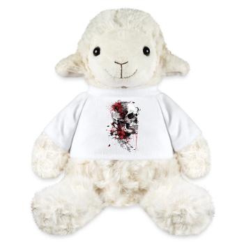 Totenkopf mit Blumen - MiniFeet® Schaf Annika - Weiß - Vorne