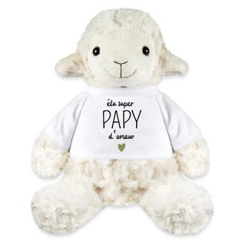 Gewählter Super-Opa der Liebe - MiniFeet® Schaf Annika - Weiß - Vorne