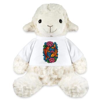 Koi Fish and Lotus Water Scene - MiniFeet® Sheep Annika - white - Front