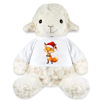 Renard au chapeau de Père Noël - Mouton en peluche Annika MiniFeet® - blanc - Devant