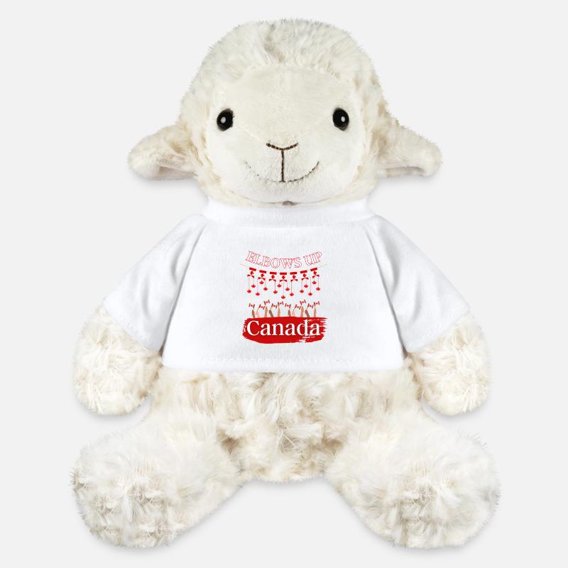 Elbows Up Canada Protest T-shirt - MiniFeet® Sheep Annika - white