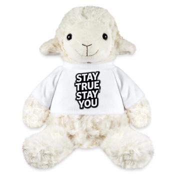 Restez fidèle à vous-même - Restez fidèle, restez vous-même Typographie - Mouton en peluche Annika MiniFeet® - blanc - Devant