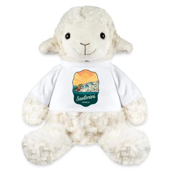 Insigne rétro Sunset des Dômes Bleus de Santorin - Mouton en peluche Annika MiniFeet® - blanc - Devant