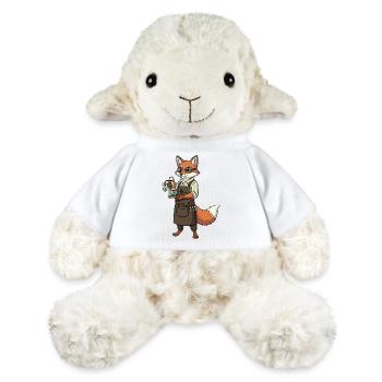 Renard Alchimiste Steampunk Savant Fou - Mouton en peluche Annika MiniFeet® - blanc - Devant