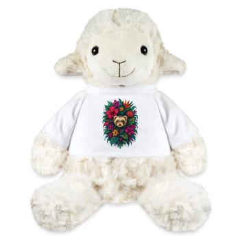 Furet Tropical Fleurs de Hibiscus Exotique - Mouton en peluche Annika MiniFeet® - blanc - Devant
