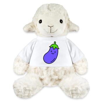 aubergine - Mouton en peluche Annika MiniFeet® - blanc - Devant