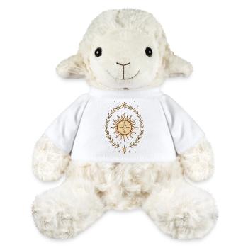 Soleil du solstice d’été – Motif spirituel bohème - Mouton en peluche Annika MiniFeet® - blanc - Devant