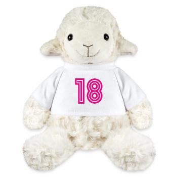 18. 18 ANNI. 18° ANNIVERSARIO. COMPLEANNO 18 ANNI. - Pecorella Annika di MiniFeet® - bianco - Fronte