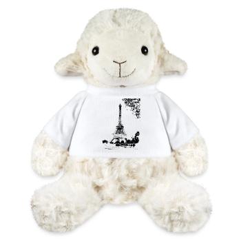 Tour Eiffel PARIS (Noir) - Mouton en peluche Annika MiniFeet® - blanc - Devant