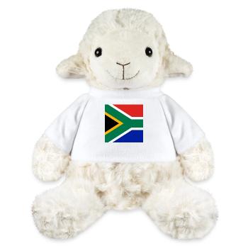 Drapeau de l'Afrique du Sud pour masque - Mouton en peluche Annika MiniFeet® - blanc - Devant