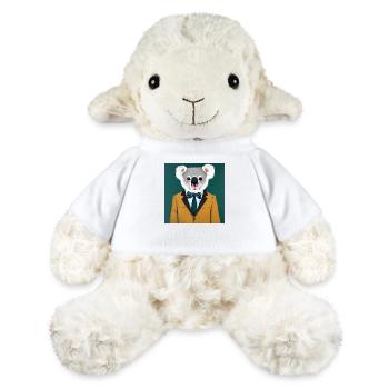 Hipster Tiere lustiges Design Koala im Anzug Spaß - MiniFeet® Schaf Annika - Weiß - Vorne