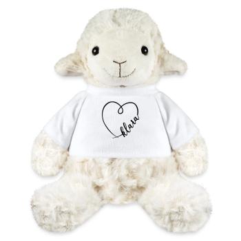 Klara Name Calligraphy Heart - MiniFeet® Sheep Annika - white - Front