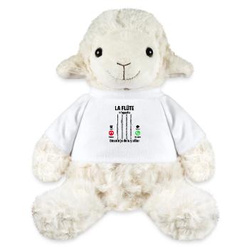 La flûte m'appelle idée Cadeau flûtiste - Mouton en peluche Annika MiniFeet® - blanc - Devant