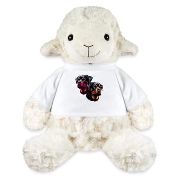 Rottweiler ,Hunde, Hundekopf, Wachhund, Rassehund, - MiniFeet® Schaf Annika - Weiß - Vorne