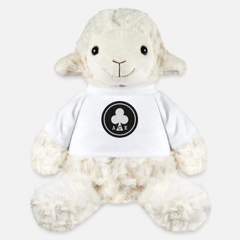 round ACE Black and White distressed mod - MiniFeet® Sheep Annika - white