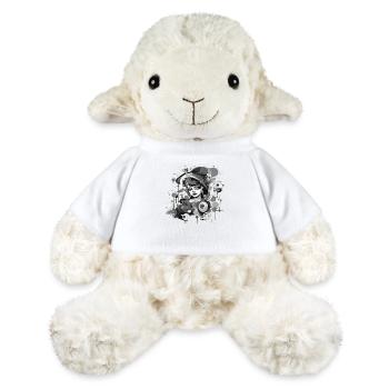 Beautiful female paint art Face colorful woman - MiniFeet® Sheep Annika - white - Front