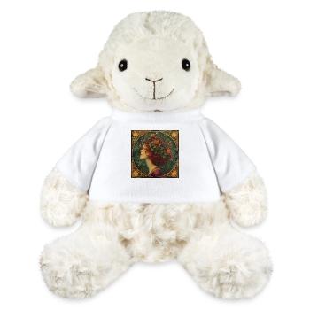 Junges Mädchen mit Blumenkranz - MiniFeet® Schaf Annika - Weiß - Vorne