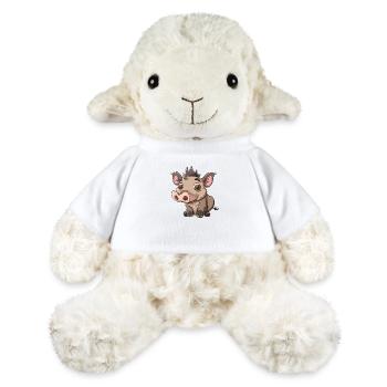 Cute Warthog Cartoon Look - MiniFeet® Sheep Annika - white - Front