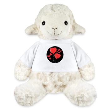 Rotes Herzgeschenk, um Liebe zu zeigen - MiniFeet® Schaf Annika - Weiß - Vorne