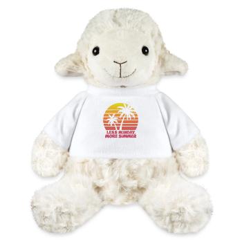 Retro Sonnenuntergang mit Palmen und Spruch - MiniFeet® Schaf Annika - Weiß - Vorne