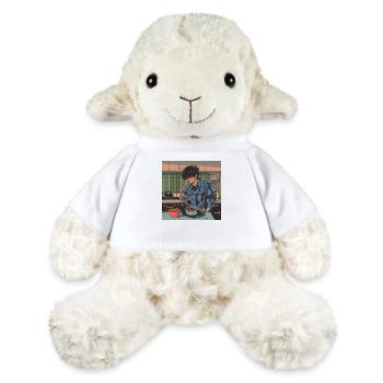 Années 80 Anime Guy Calmant Impression de mode de haute qualité - Mouton en peluche Annika MiniFeet® - blanc - Devant