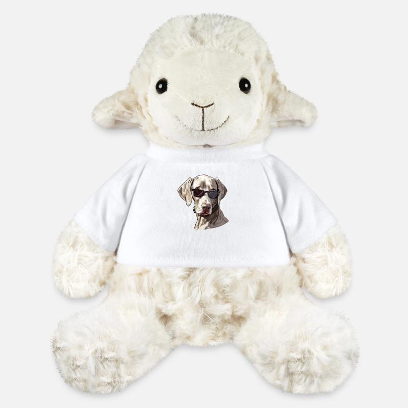 Weimaraner, Dog, Sunglasses, Summer - MiniFeet® Sheep Annika - white