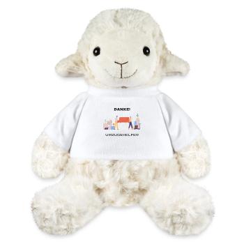 Danke an freiwillige Umzugshelfer - MiniFeet® Schaf Annika - Weiß - Vorne