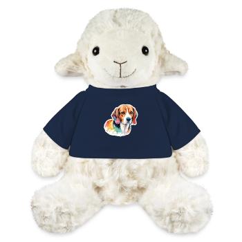 Beagle Aquarelles - Mouton en peluche Annika MiniFeet® - bleu marine - Devant