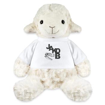 JAKOB - Beautiful boy name with dinosaur - MiniFeet® Sheep Annika - white - Front