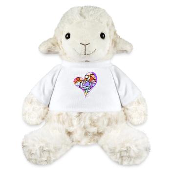 Buntes Herz - MiniFeet® Schaf Annika - Weiß - Vorne