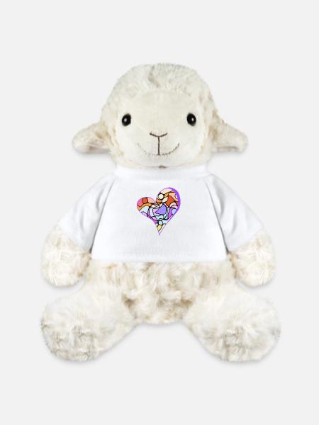 Buntes Herz - MiniFeet® Schaf Annika - Weiß