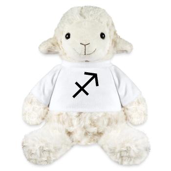Signe du zodiaque Sagittaire, design exclusif de t-shirt - Mouton en peluche Annika MiniFeet® - blanc - Devant