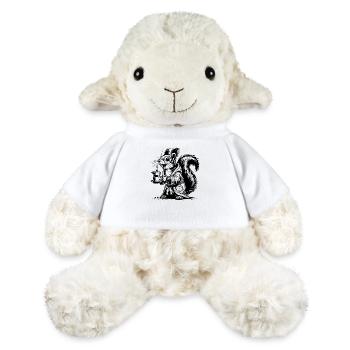Squirrel with strong coffee in bathrobe - MiniFeet® Sheep Annika - white - Front