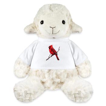 Cardinal Vogel rouge - Mouton en peluche Annika MiniFeet® - blanc - Devant