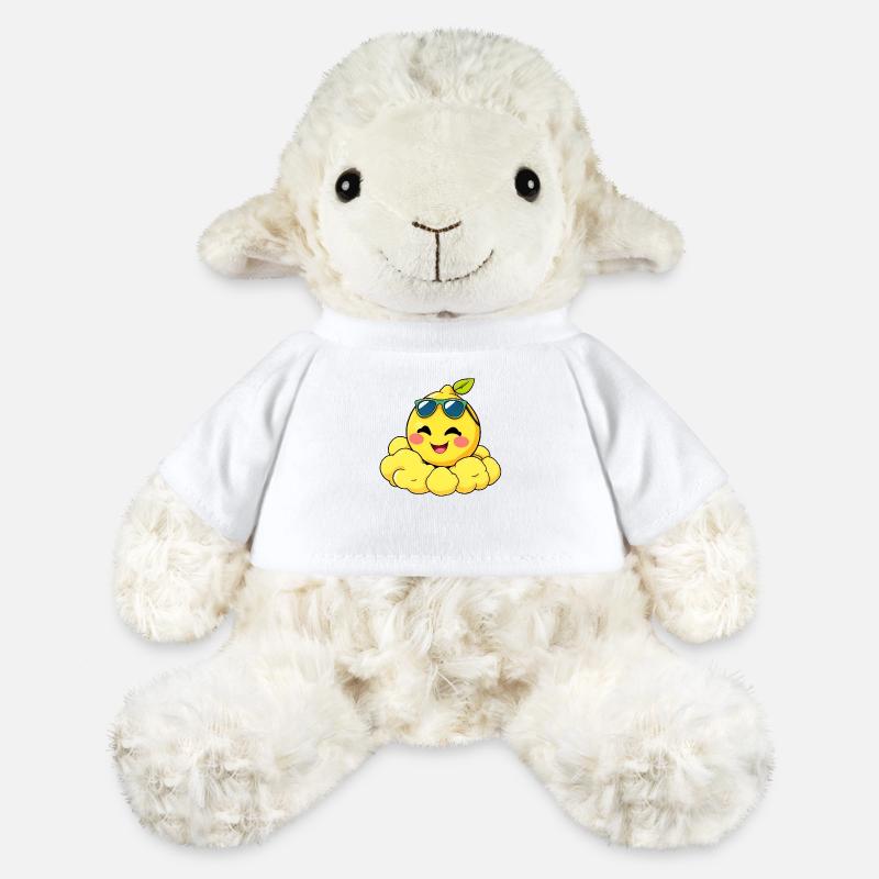 Happy Lemon Chillin on Clouds - MiniFeet® Sheep Annika - white
